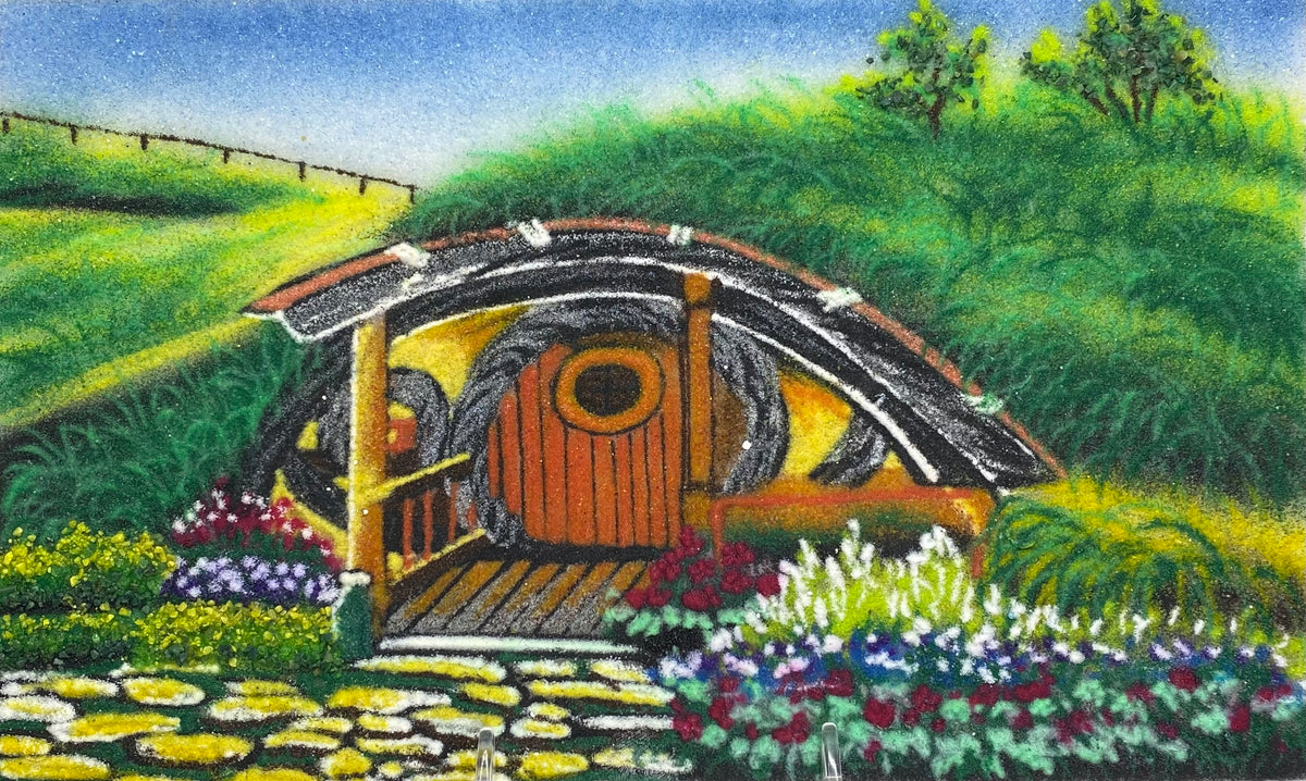 Gemstone "Hobbit House" Painting