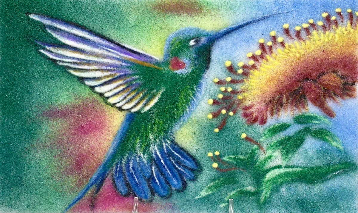 Hummingbird Gemstone Painting