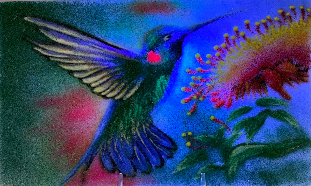 Hummingbird Gemstone Painting