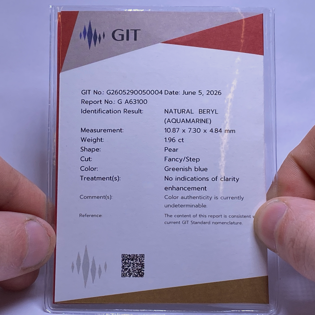 Aquamarine - Madagascar - GIT Certified