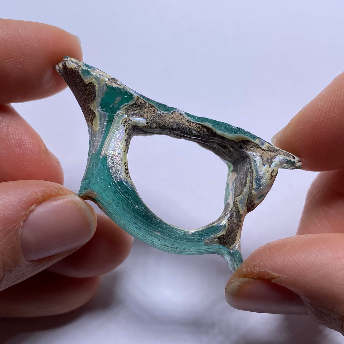 Vessel Handle of Ancient Glass-  The Silk Road - Kushan Empire