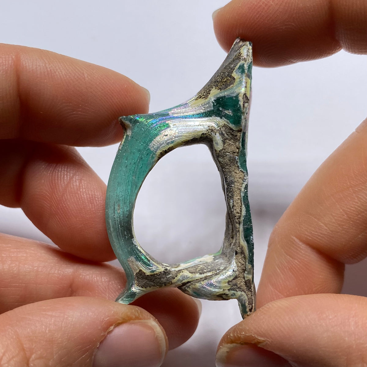 Vessel Handle of Ancient Glass-  The Silk Road - Kushan Empire