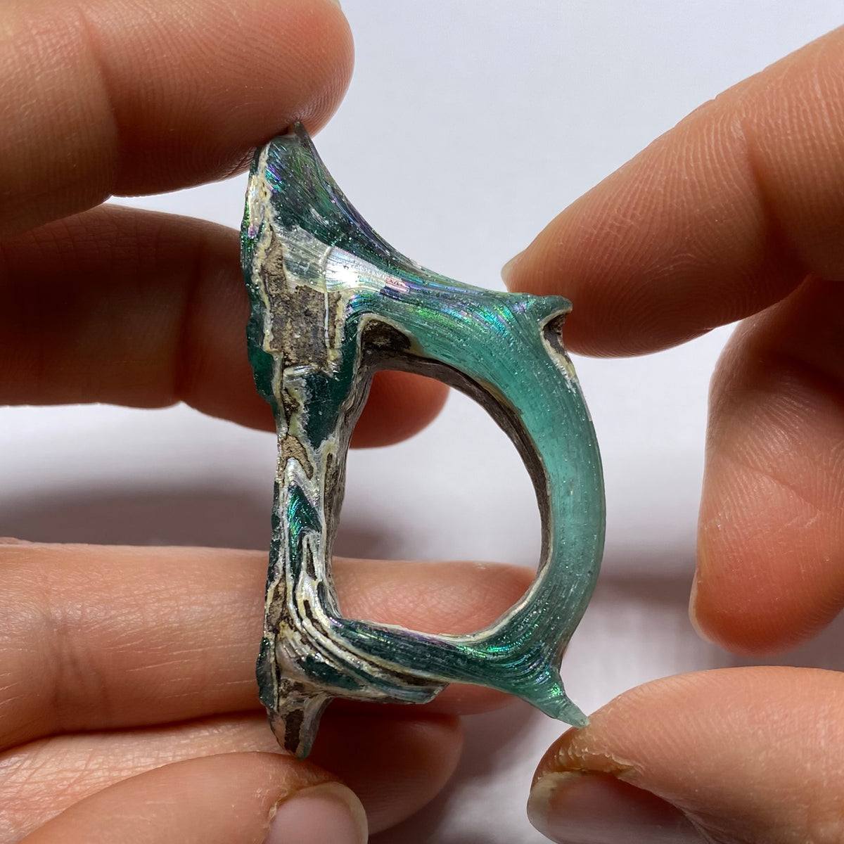Vessel Handle of Ancient Glass-  The Silk Road - Kushan Empire
