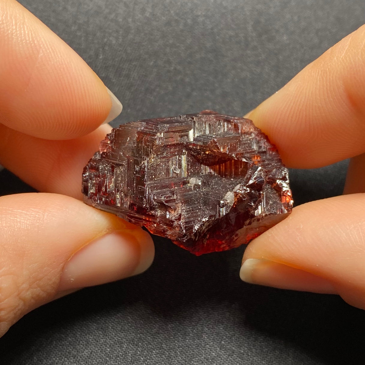 Etched Spessartite Garnet - Brazil
