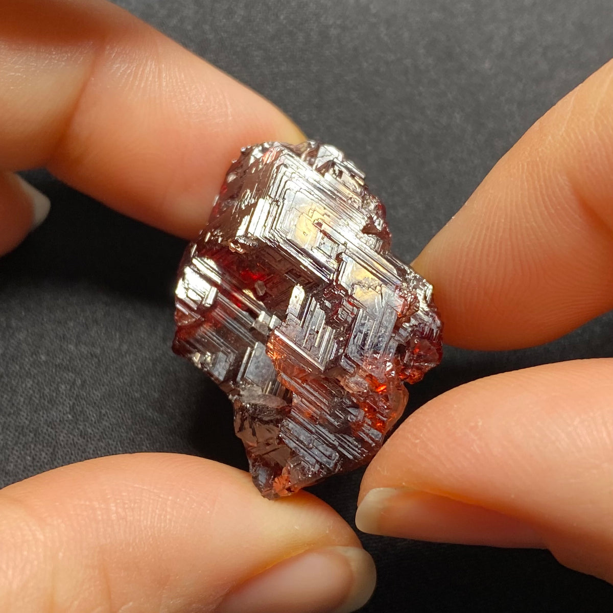 Etched Spessartite Garnet - Brazil