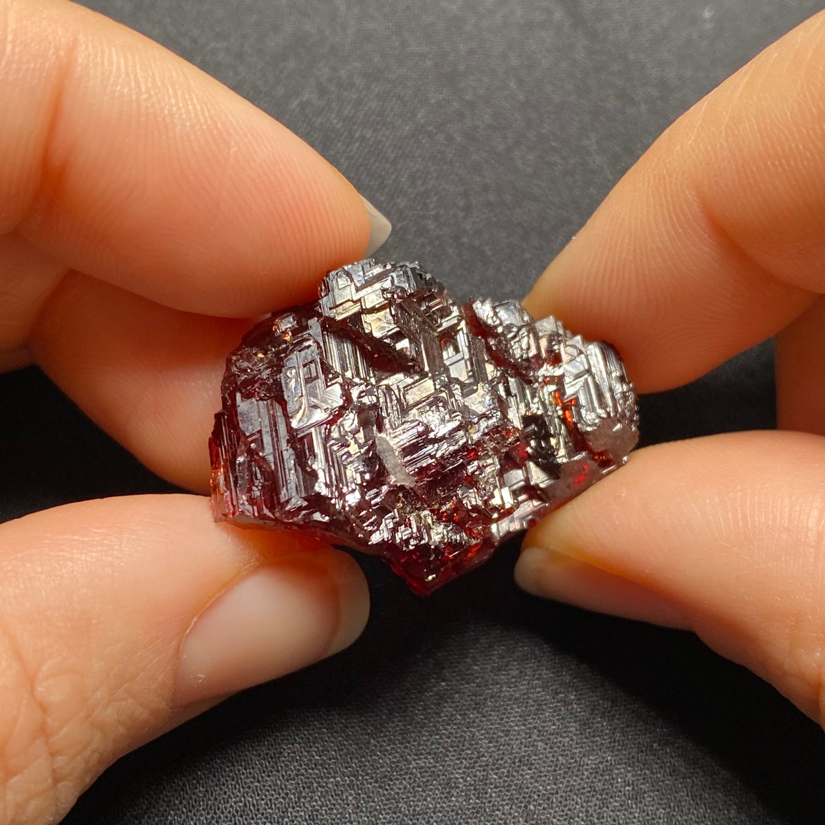 Etched Spessartite Garnet - Brazil