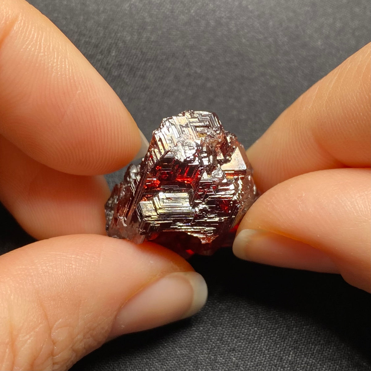 Etched Spessartite Garnet - Brazil