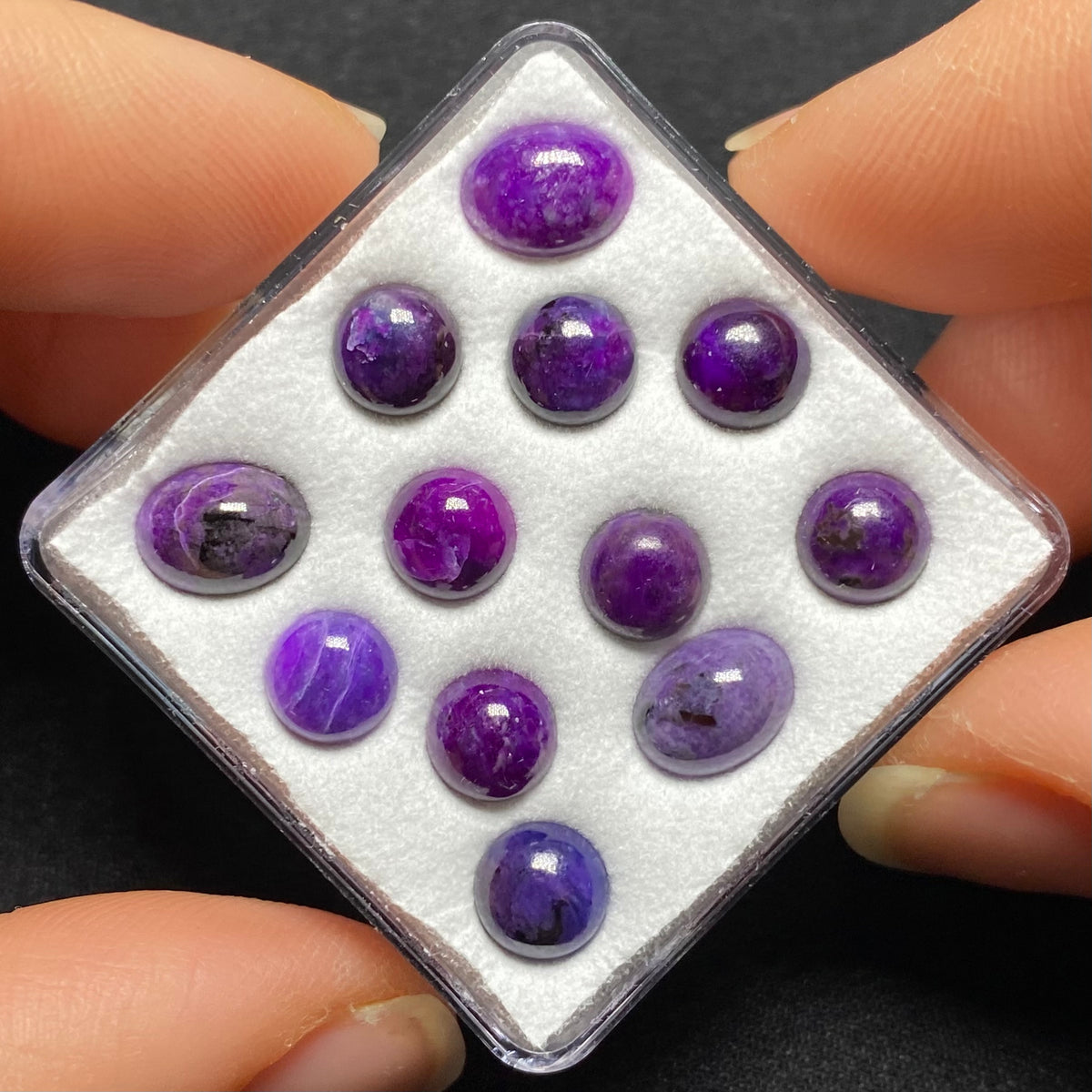 Sugilite Cabochons, Wessels Mine, South Africa