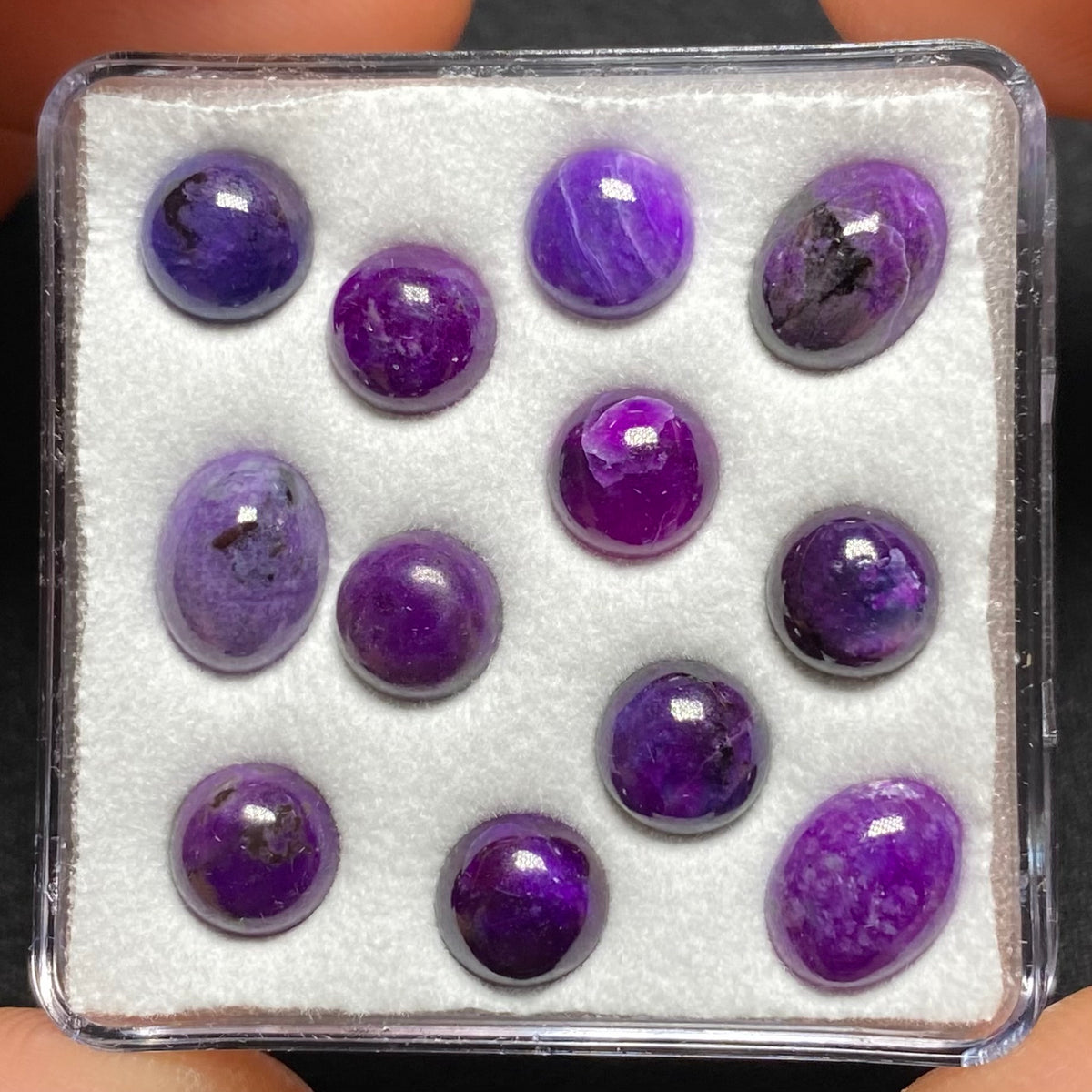 Sugilite Cabochons, Wessels Mine, South Africa
