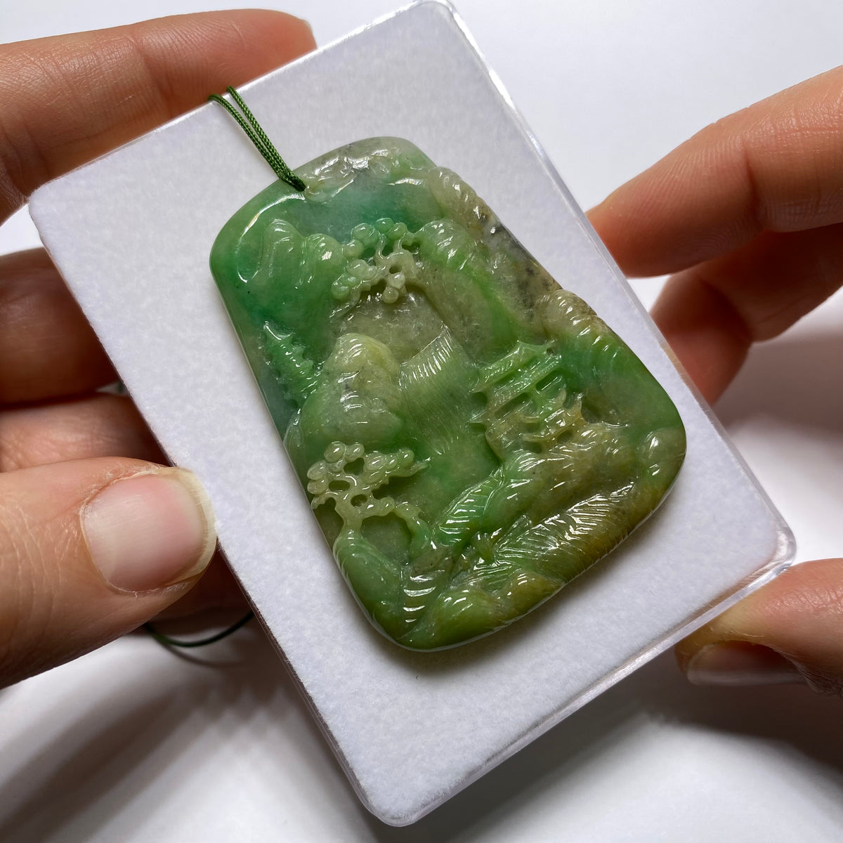 Jadeite Jade Landscape Carving - Burma