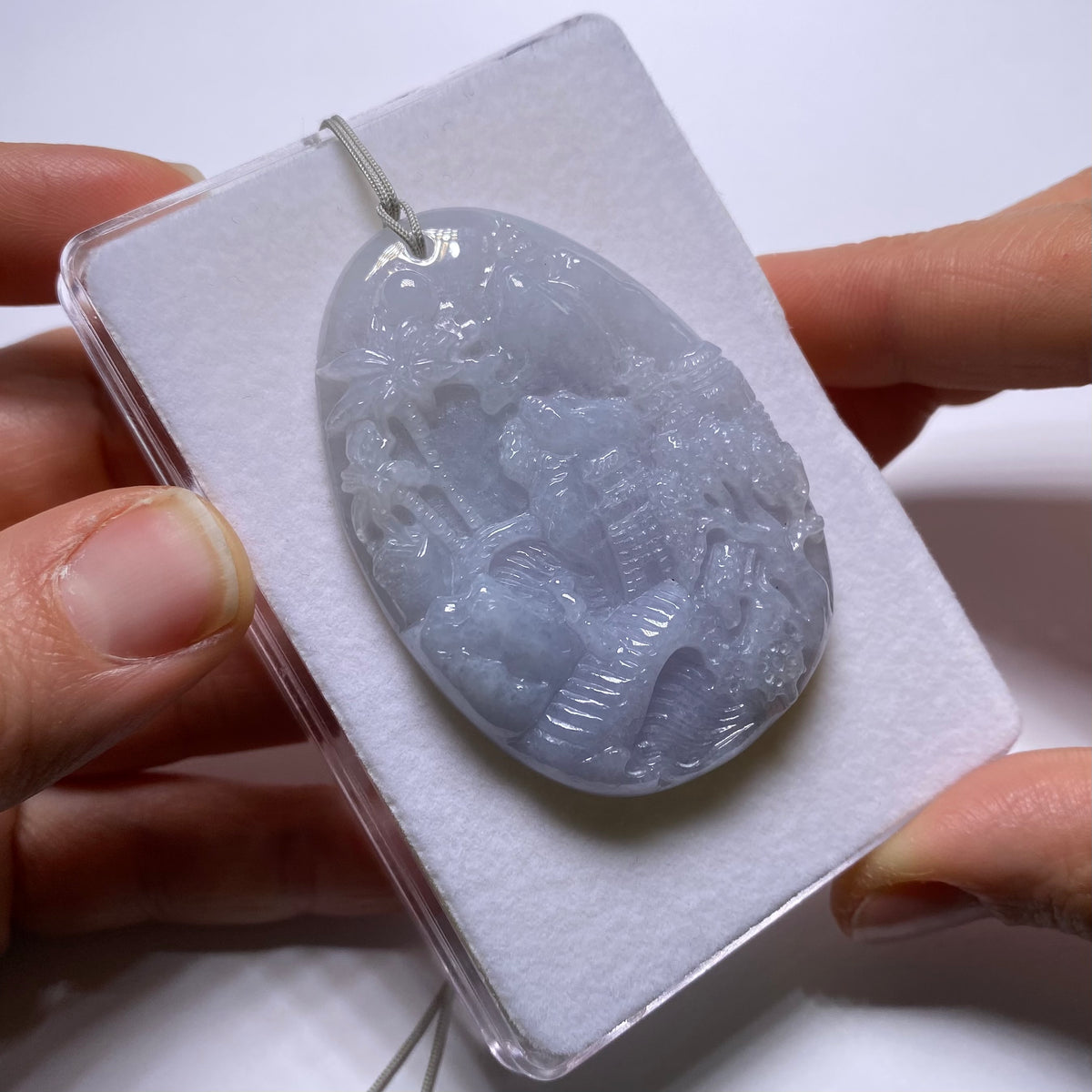 Jadeite Jade Landscape Pendent - Burma
