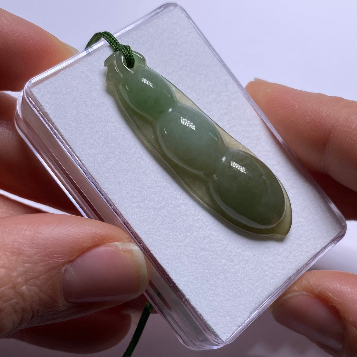 Jadeite Jade Seedpod Pendent - Burma
