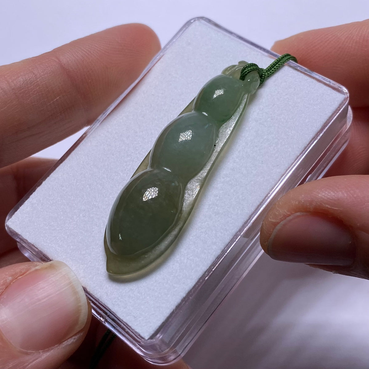 Jadeite Jade Seedpod Pendent - Burma