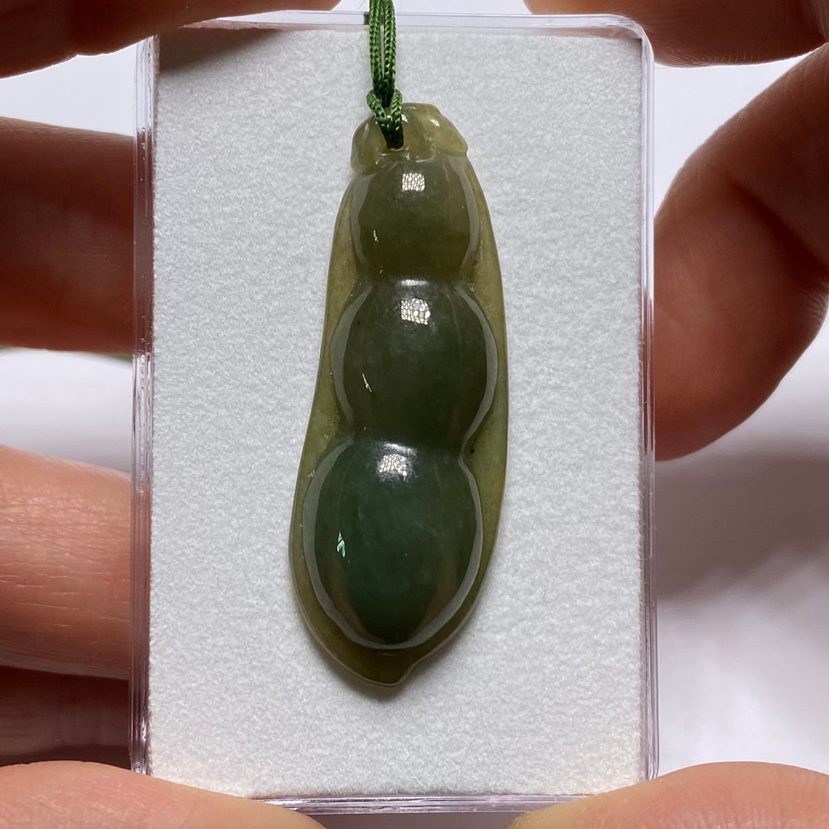 Jadeite Jade Seedpod  Pendent - Burma