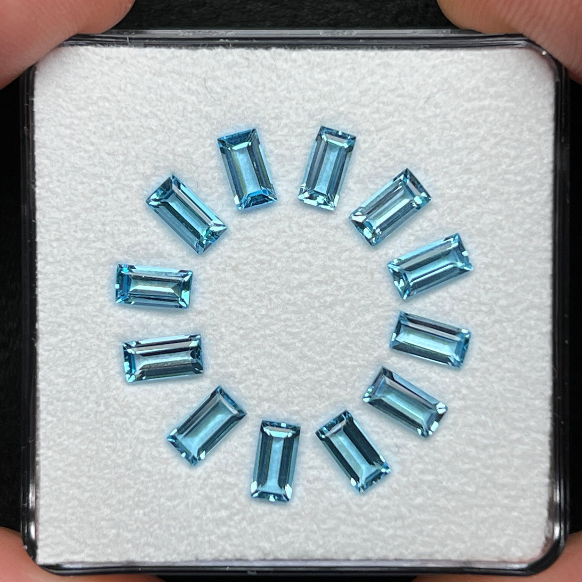 Swiss Blue Topaz Gem Cube