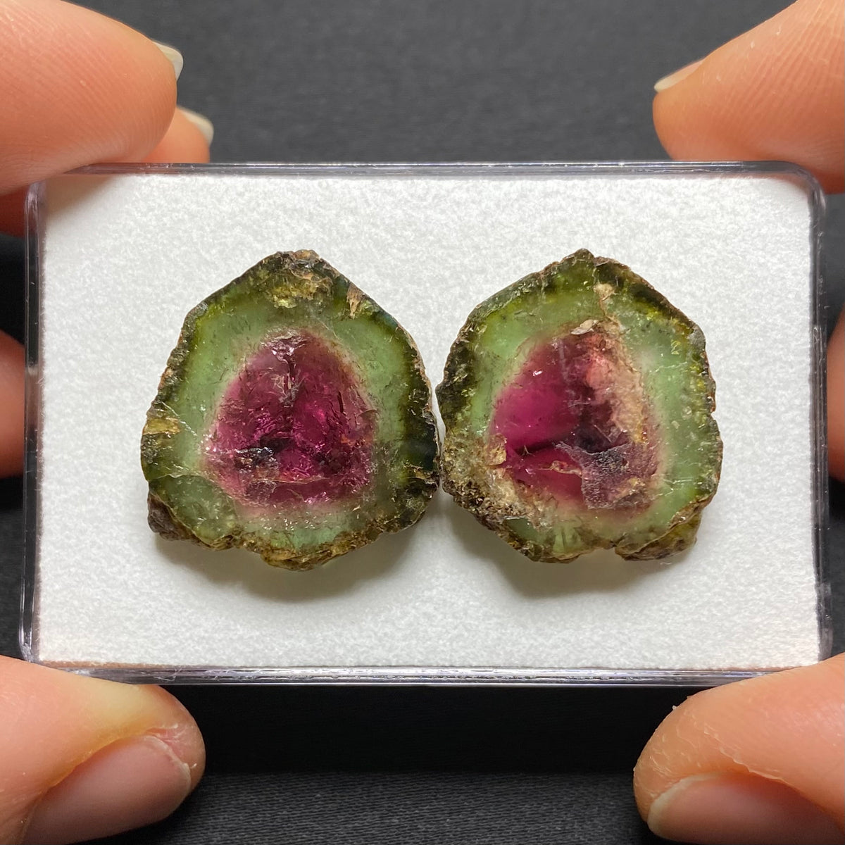 Old-Stock Watermelon Tourmaline Slices - Brazil
