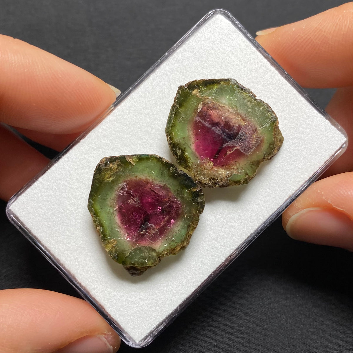 Old-Stock Watermelon Tourmaline Slices - Brazil