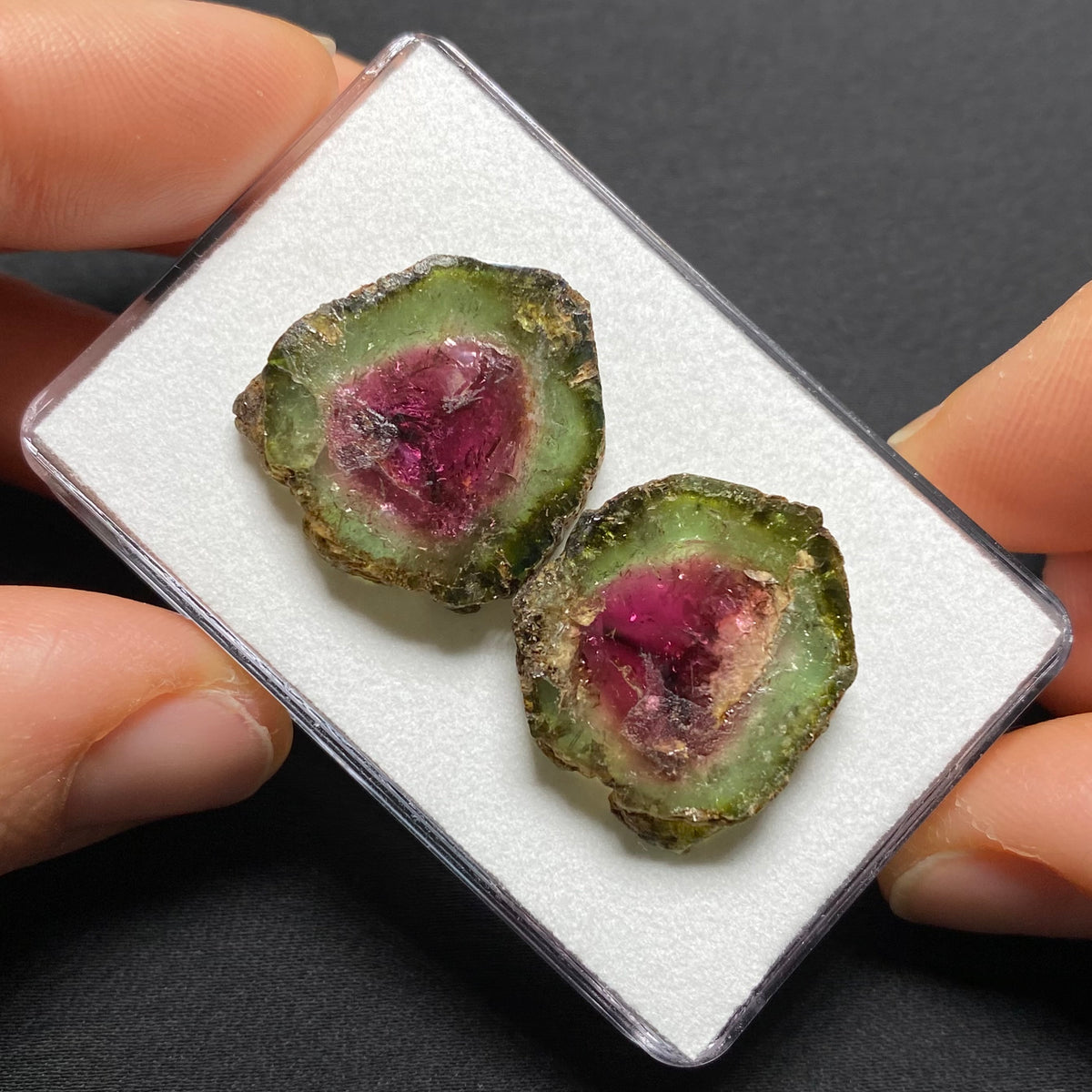 Old-Stock Watermelon Tourmaline Slices - Brazil
