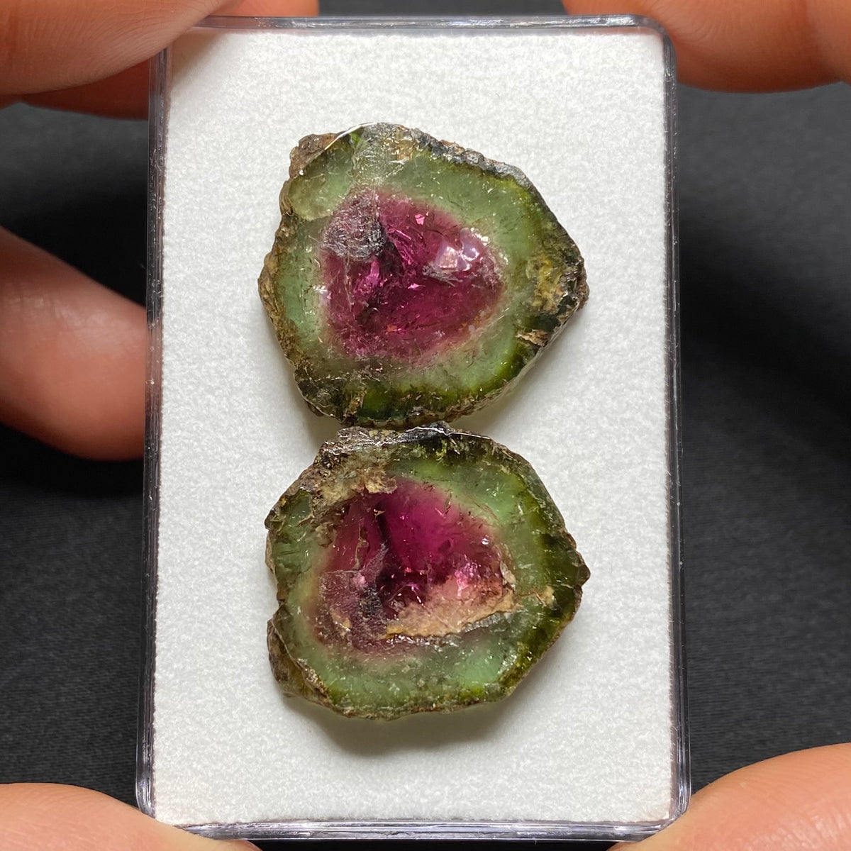 Old-Stock Watermelon Tourmaline Slices - Brazil