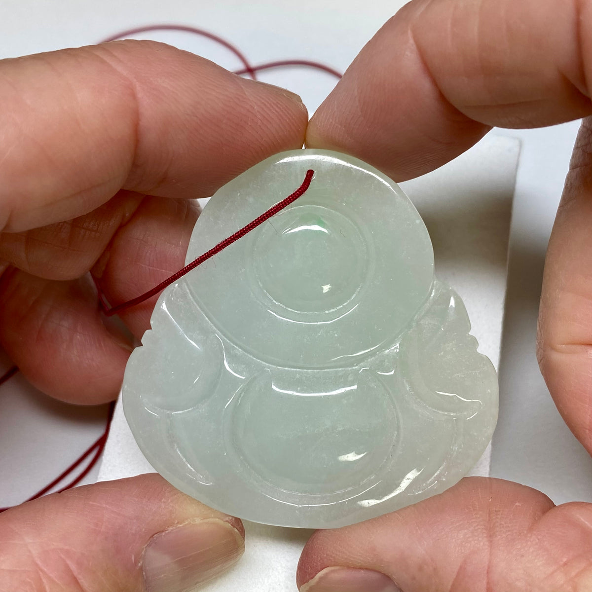 Burmese Jadeite Laughing Buddha Pendent