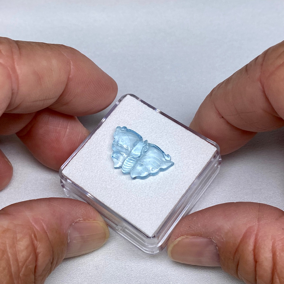 Aquamarine &#39;Buttefly&#39; Carving