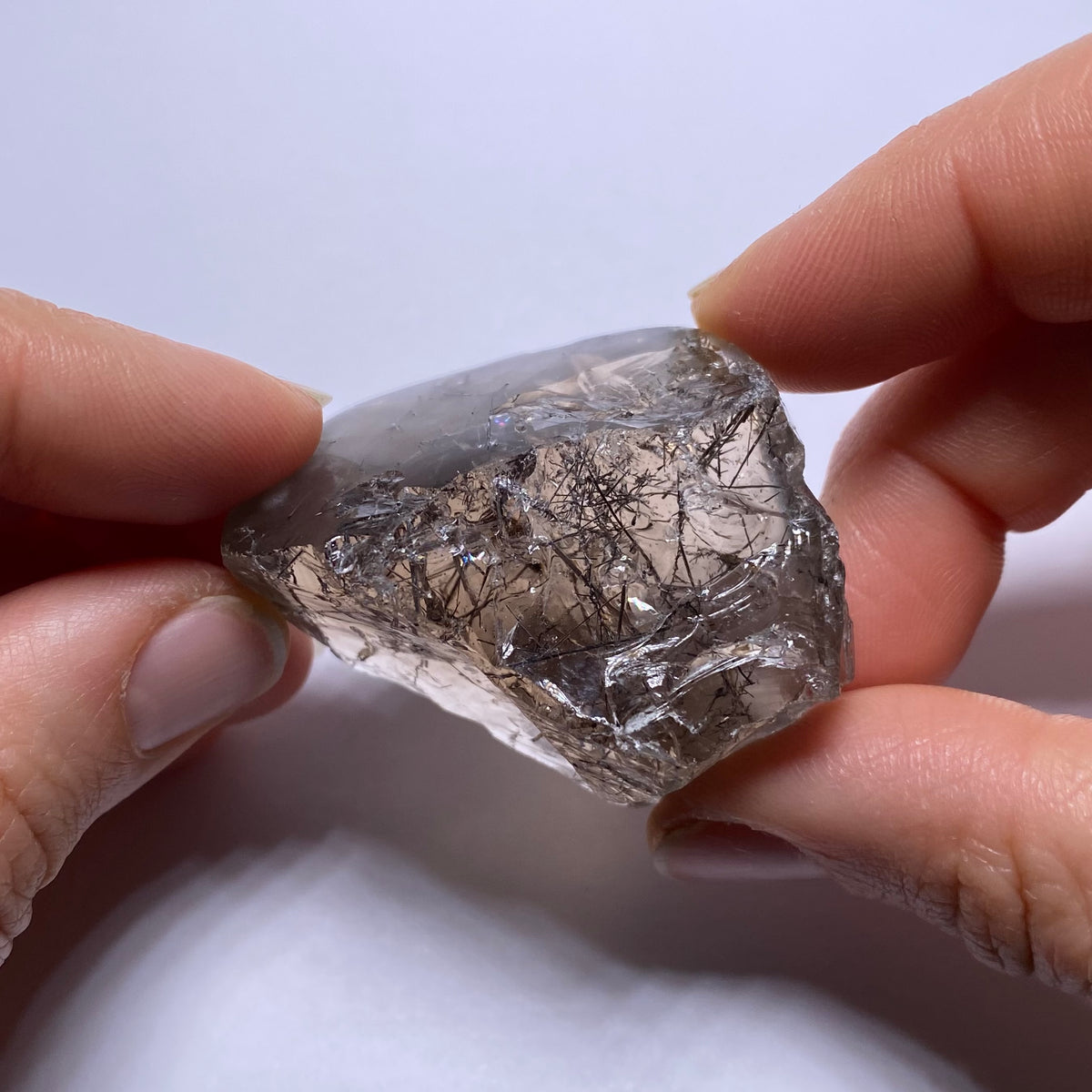 Smokey Tourmalated Quartz - Brazil