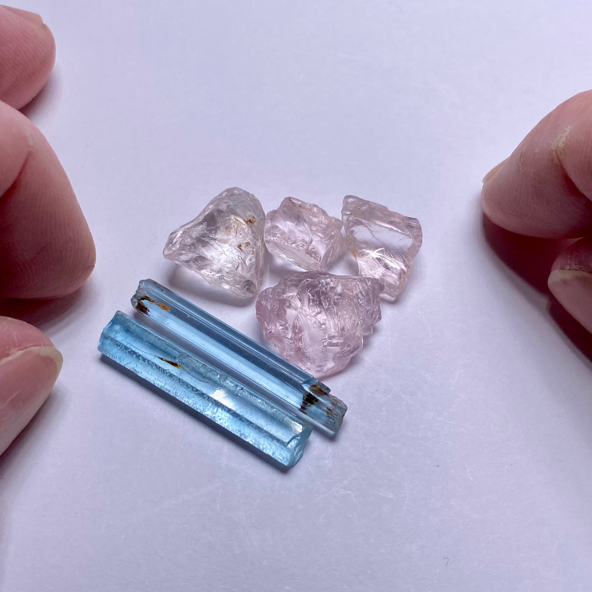 Morganite & Aquamarine from Nigeria