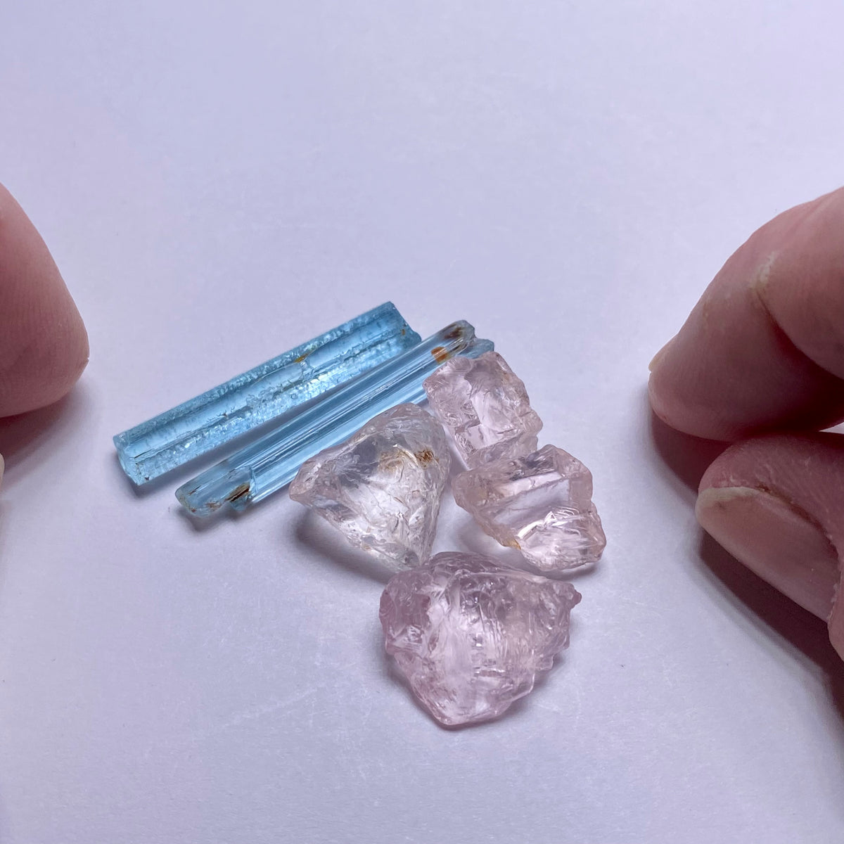 Morganite & Aquamarine from Nigeria