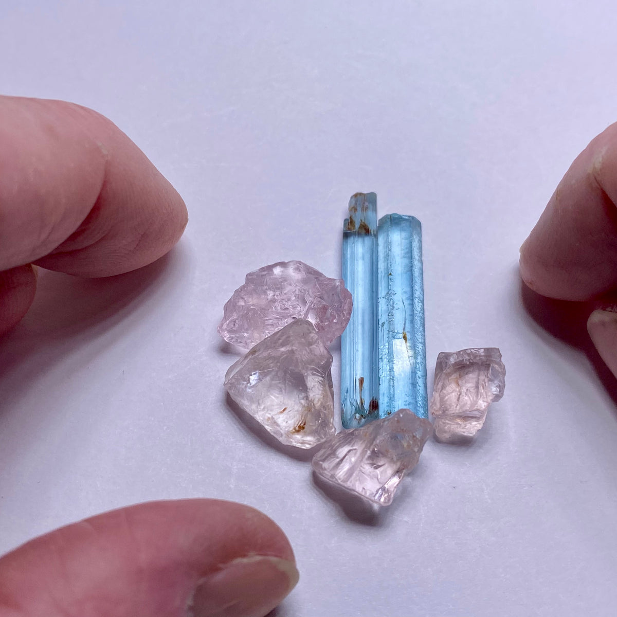 Morganite & Aquamarine from Nigeria