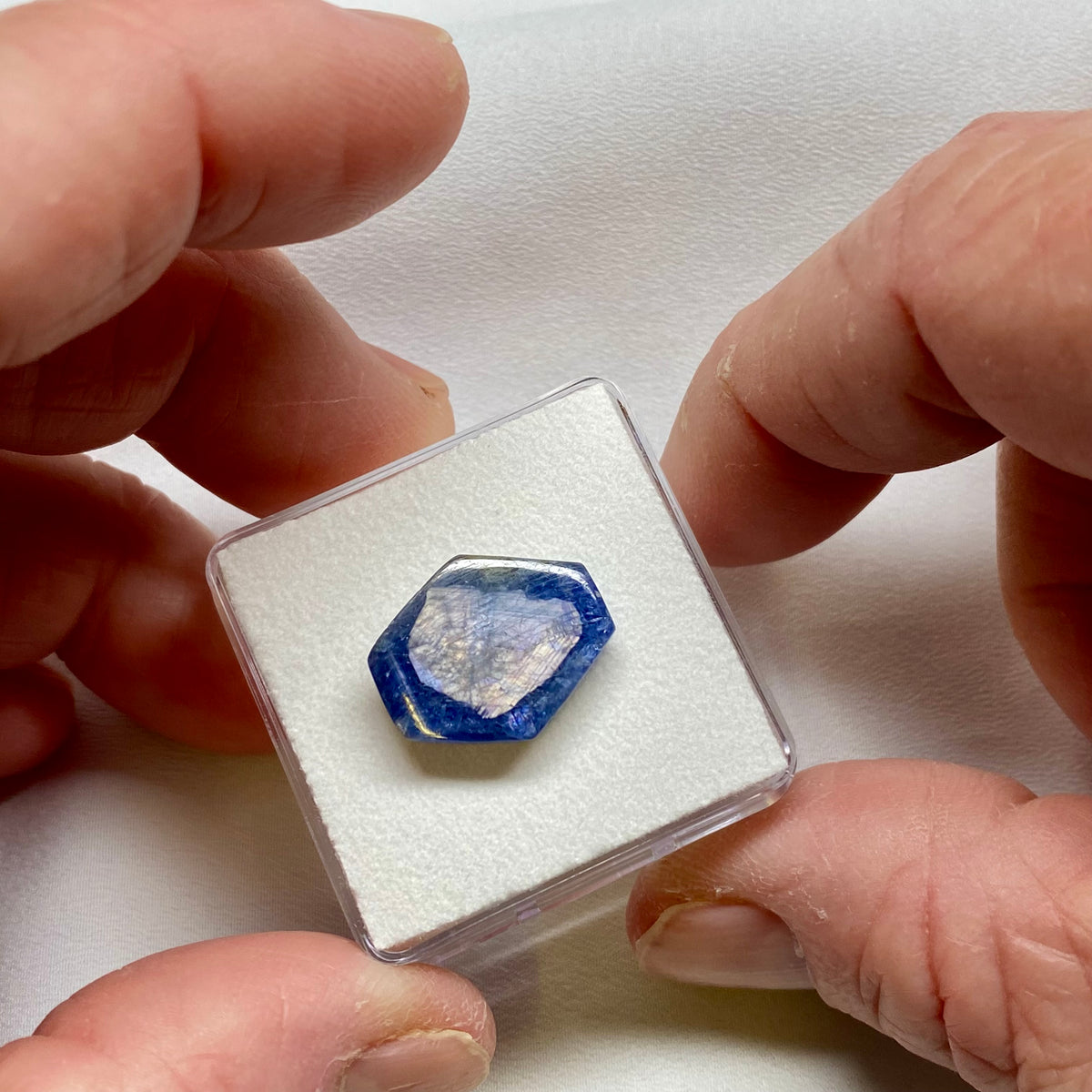 Burmese Sapphire (polished crystal/slice)