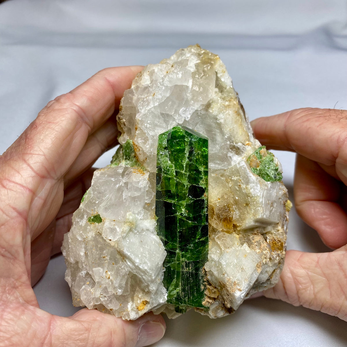 Chrome Tourmaline Crystal on Matrix - Commander Mine, Tanzania