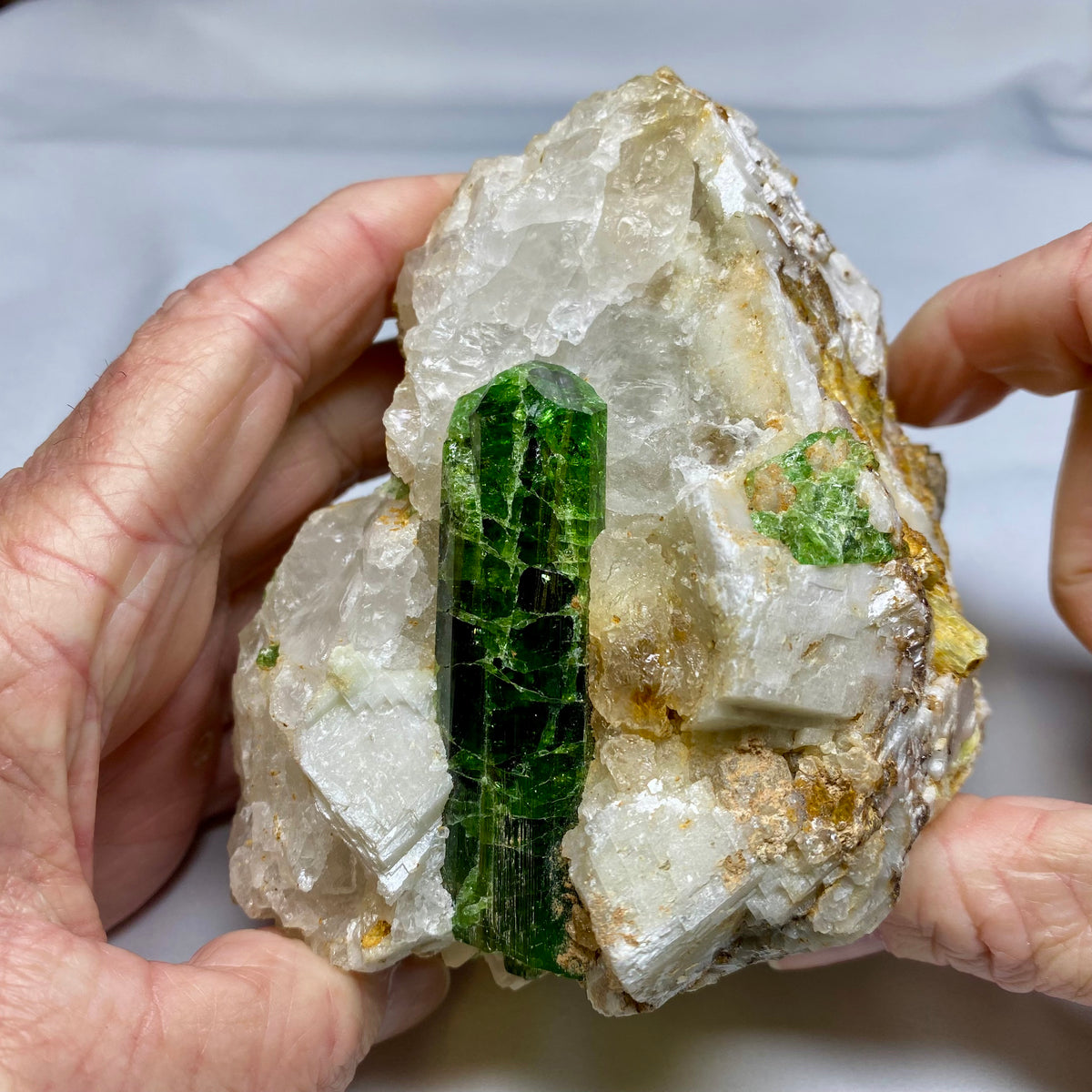 Chrome Tourmaline Crystal on Matrix - Commander Mine, Tanzania