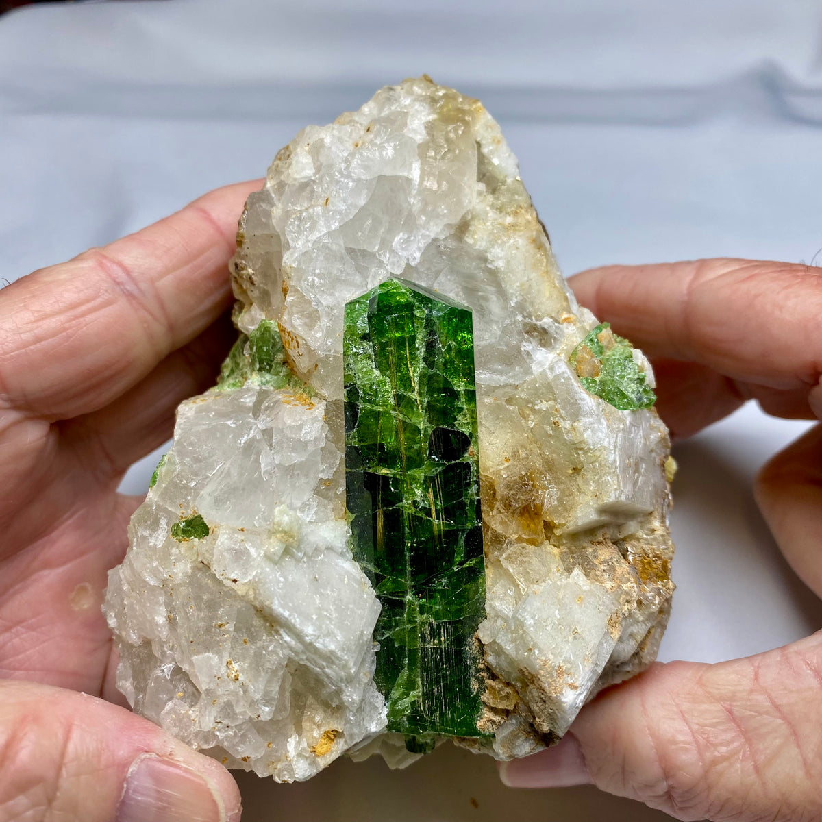 Chrome Tourmaline Crystal on Matrix - Commander Mine, Tanzania
