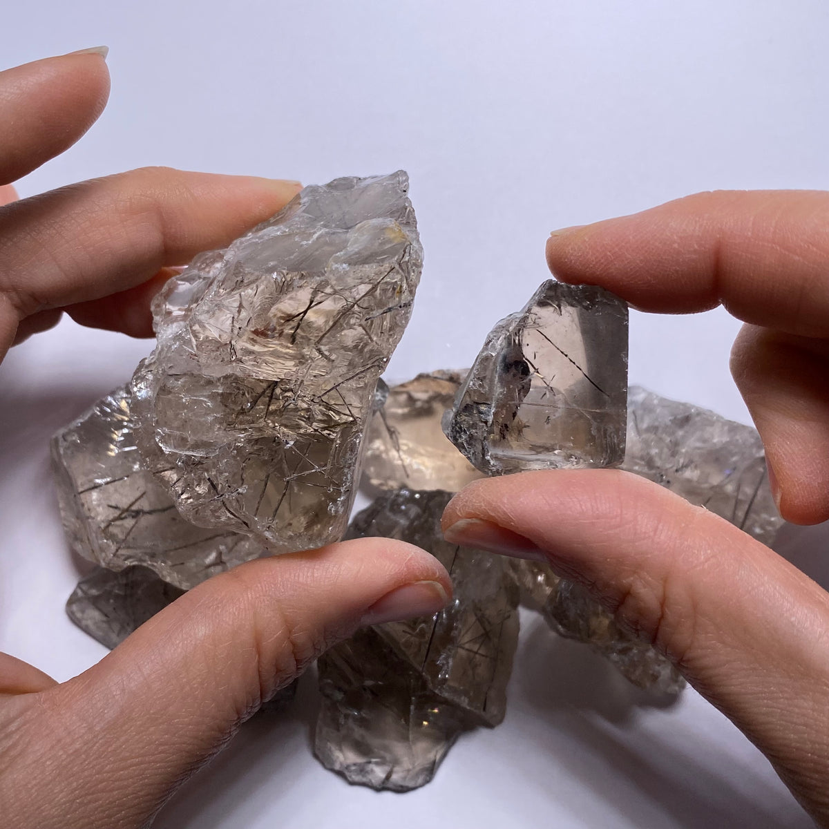 Smokey Tourmalated Quartz - Brazil