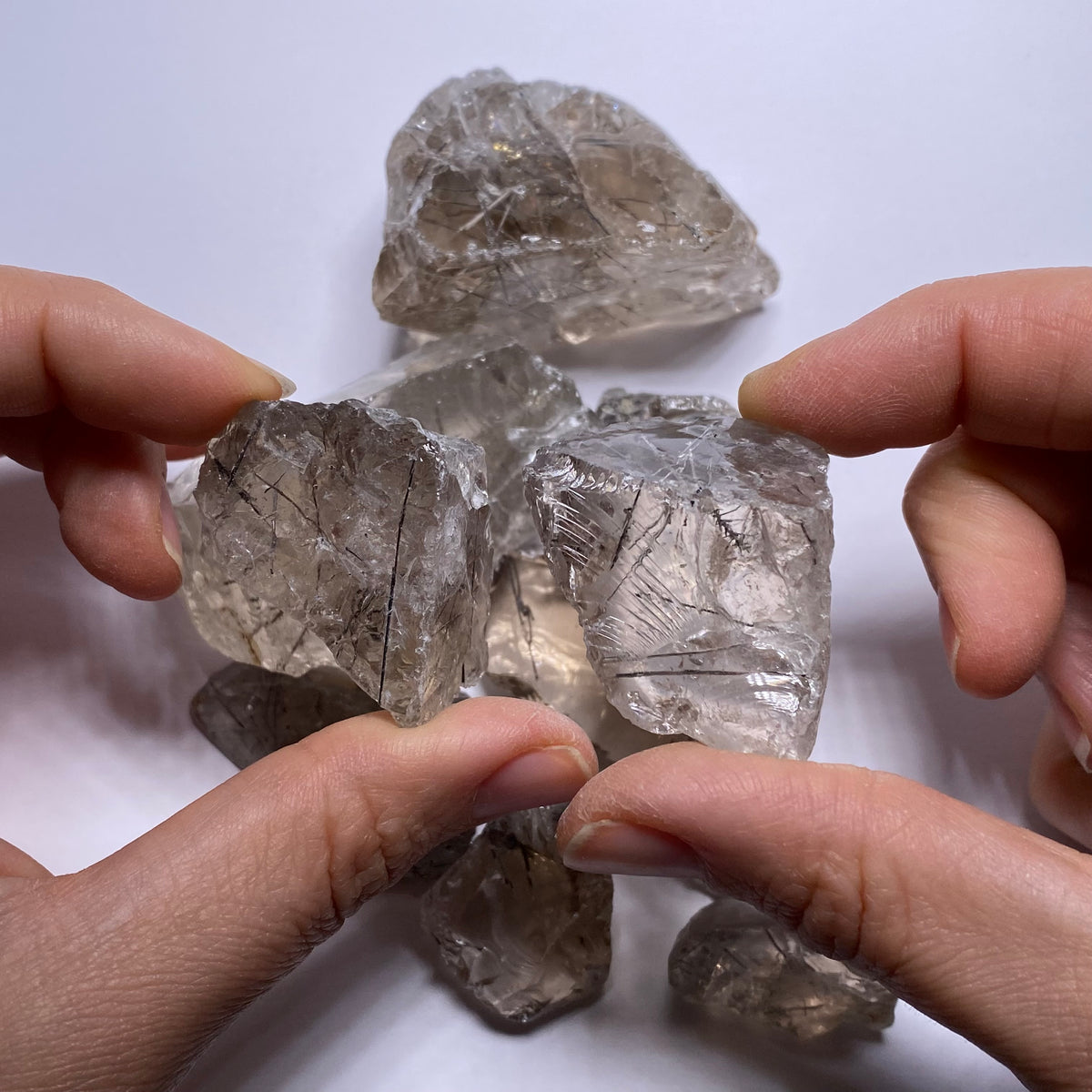 Smokey Tourmalated Quartz - Brazil