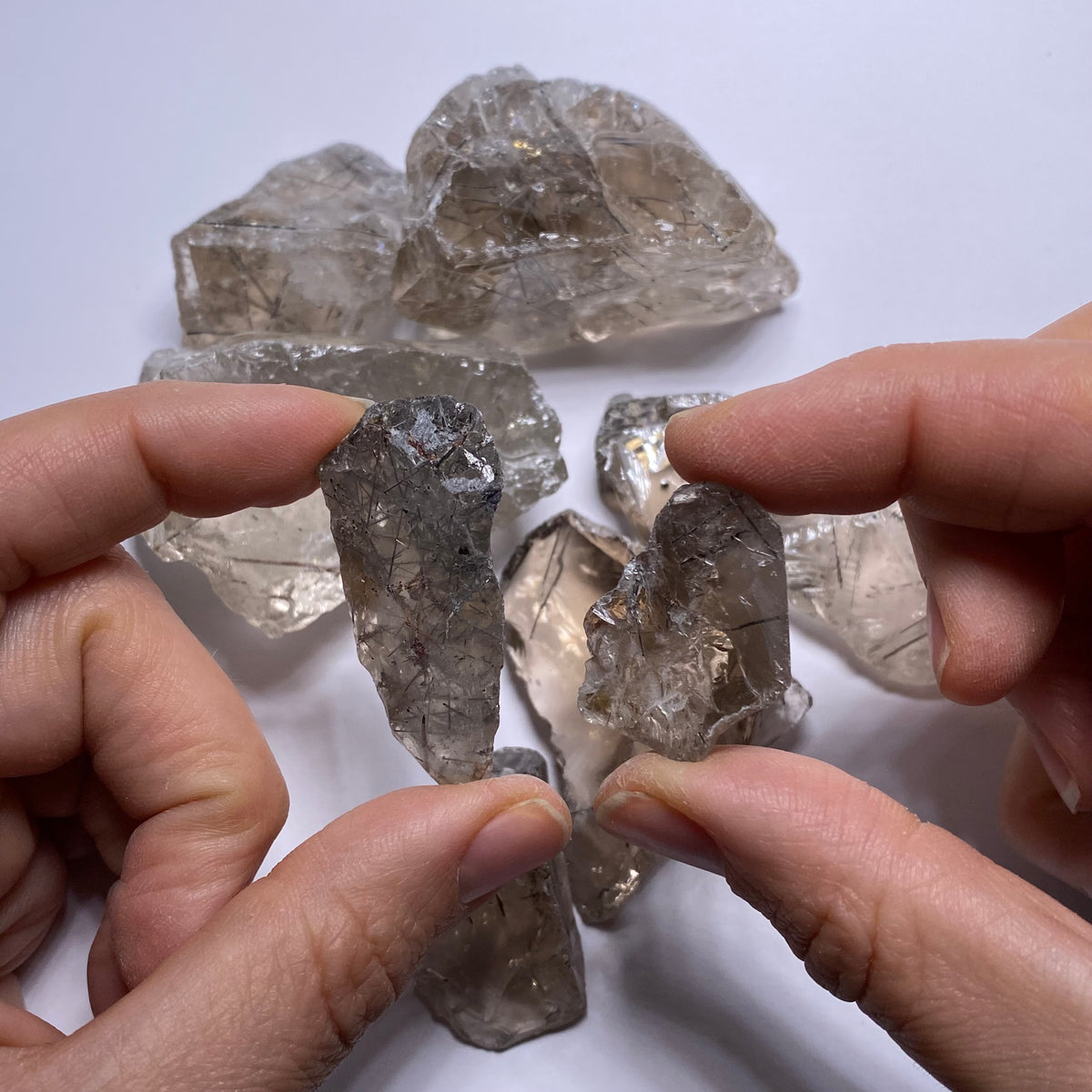 Smokey Tourmalated Quartz - Brazil
