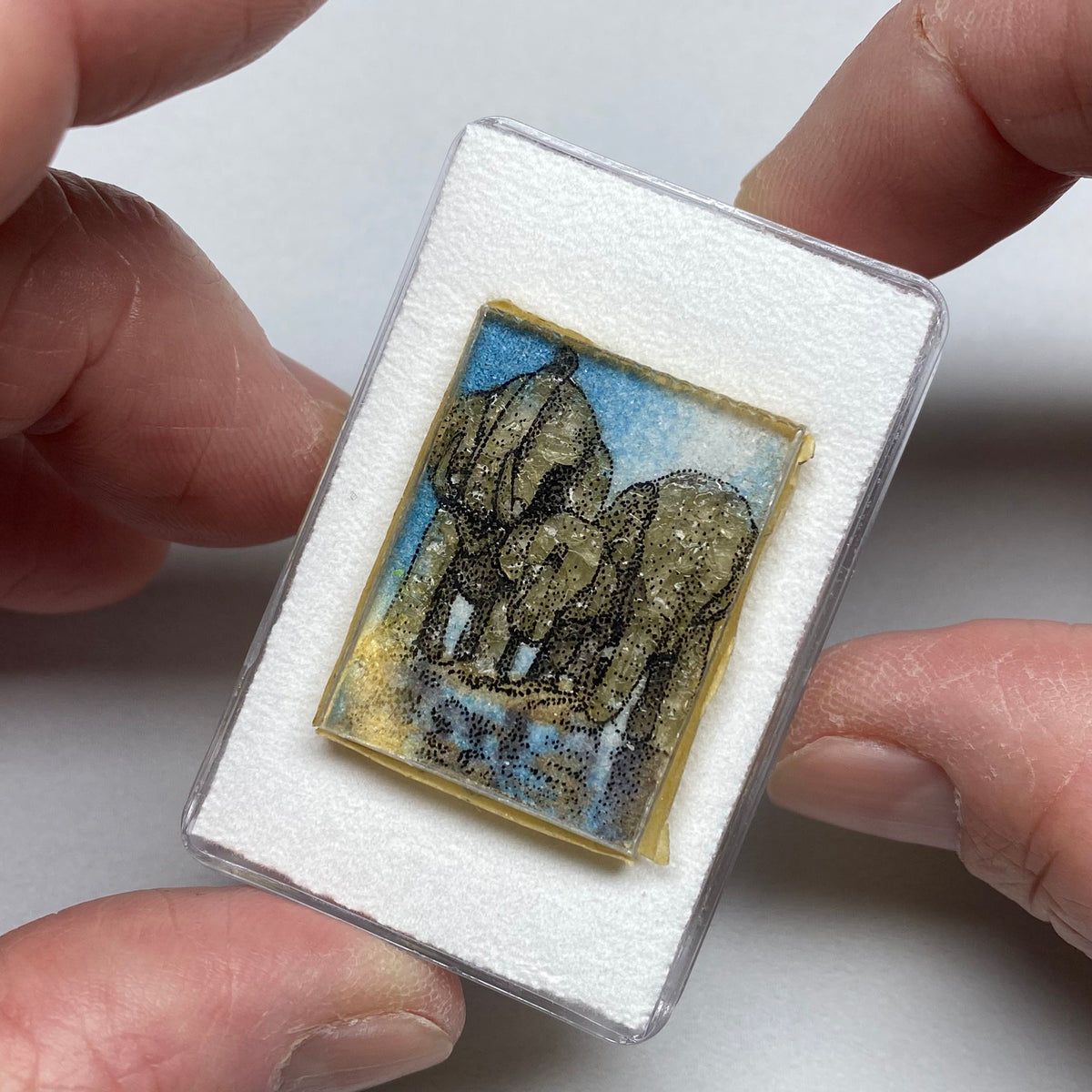 Vintage Gem Sand Painting – Pair of Elephants