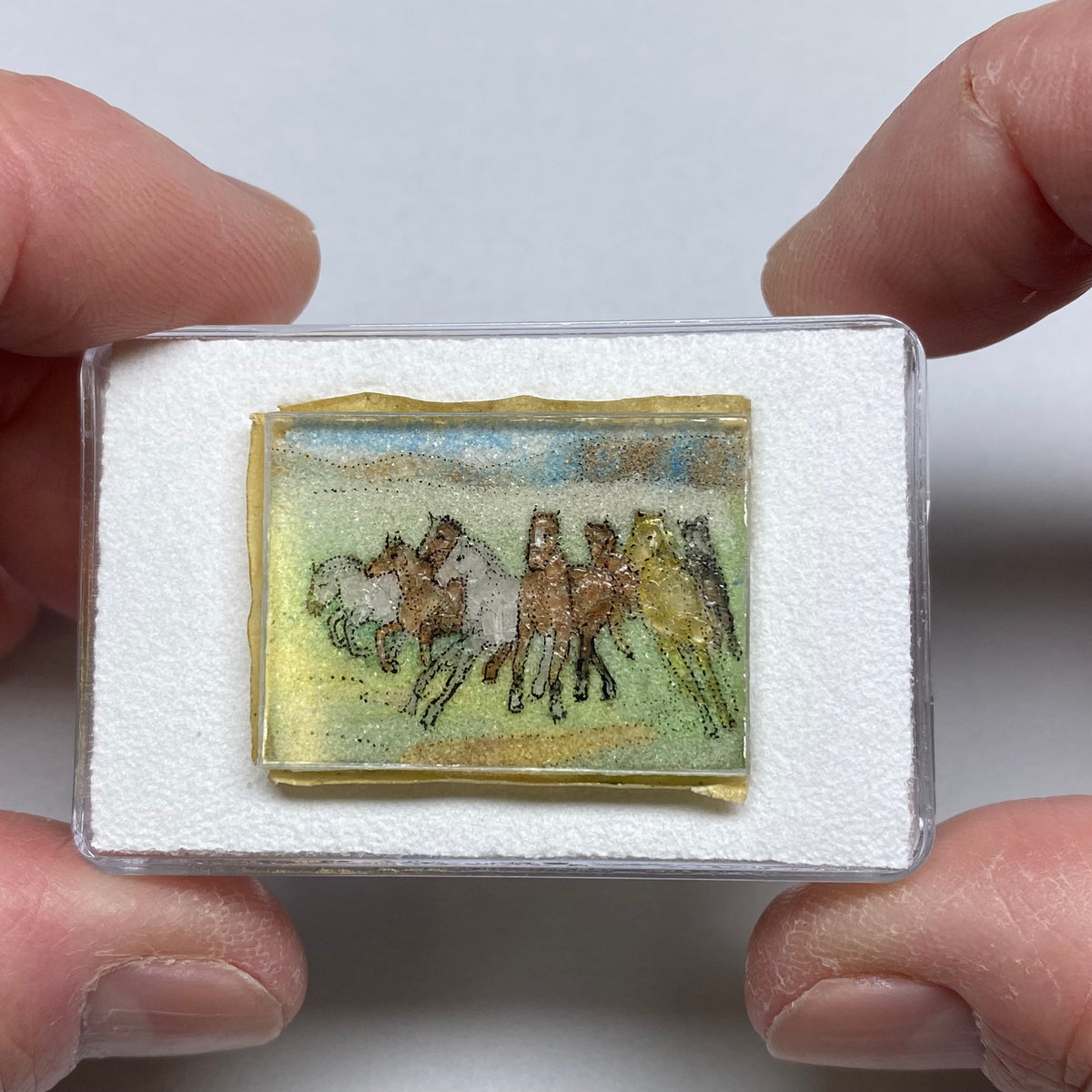 Vintage Gem Sand Painting – Herd of Horses