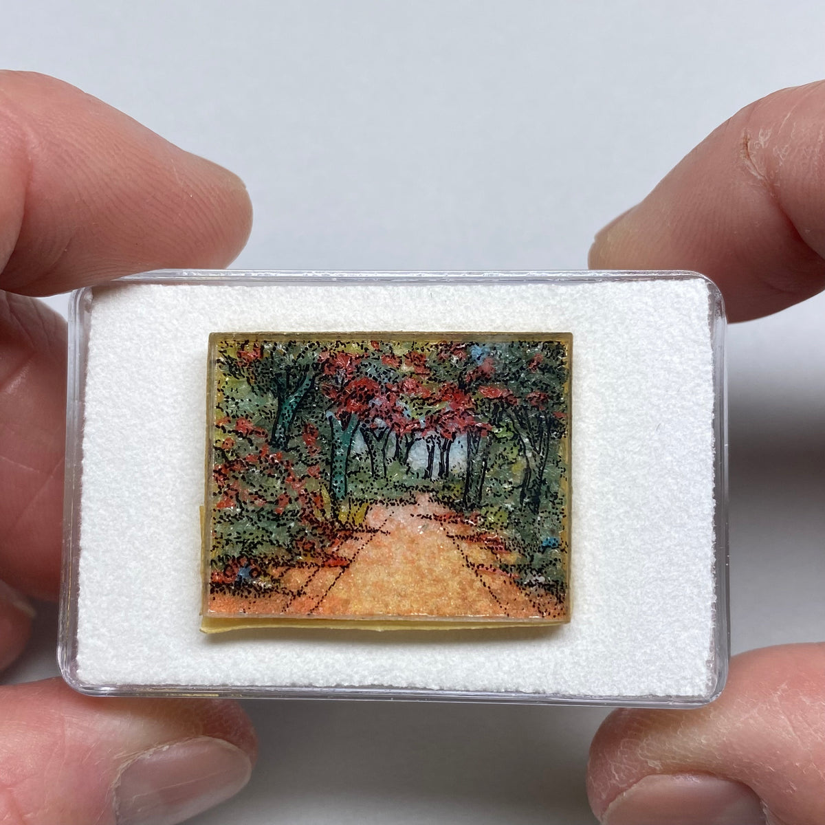 Vintage Gem Sand Painting – Garden Path Scene
