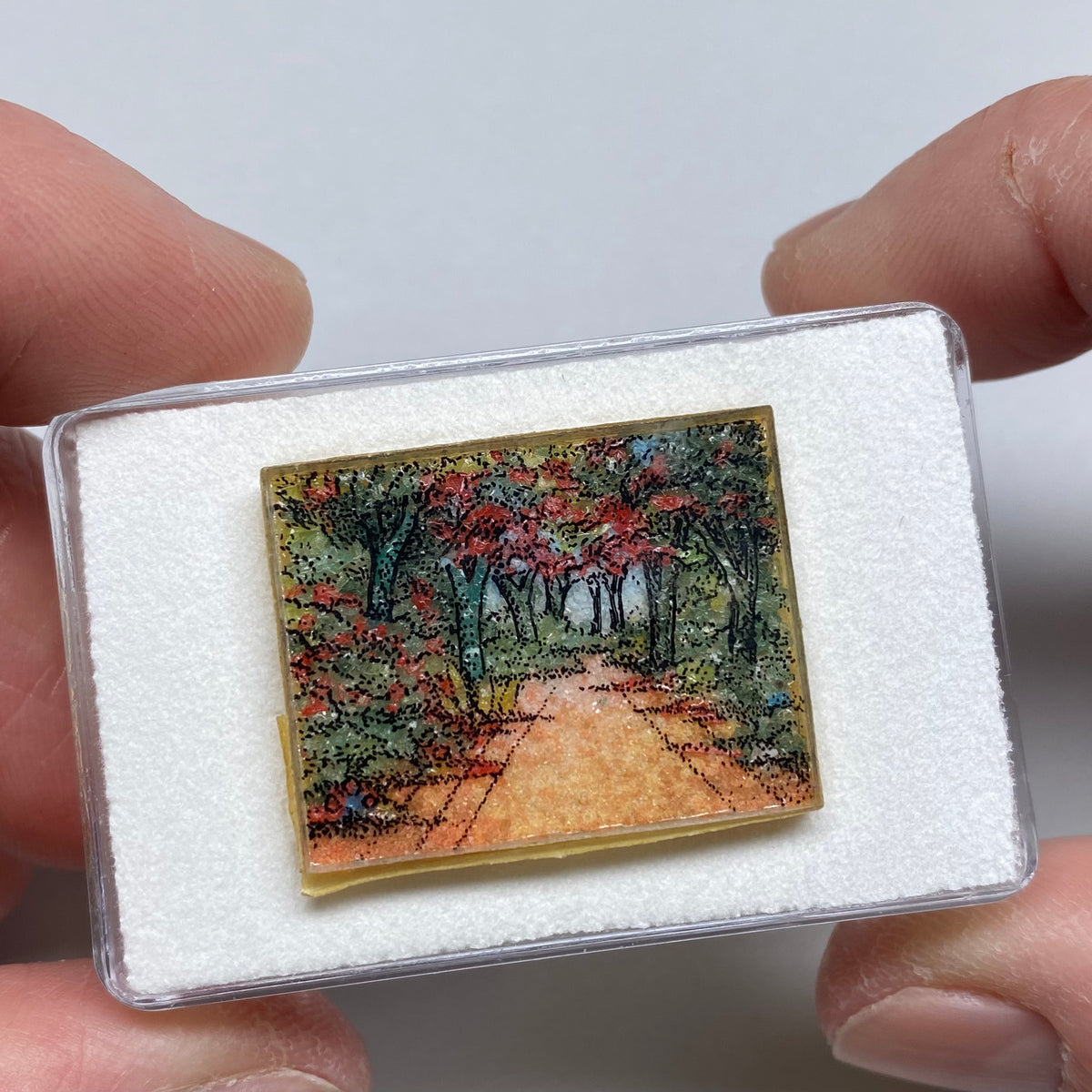 Vintage Gem Sand Painting – Garden Path Scene
