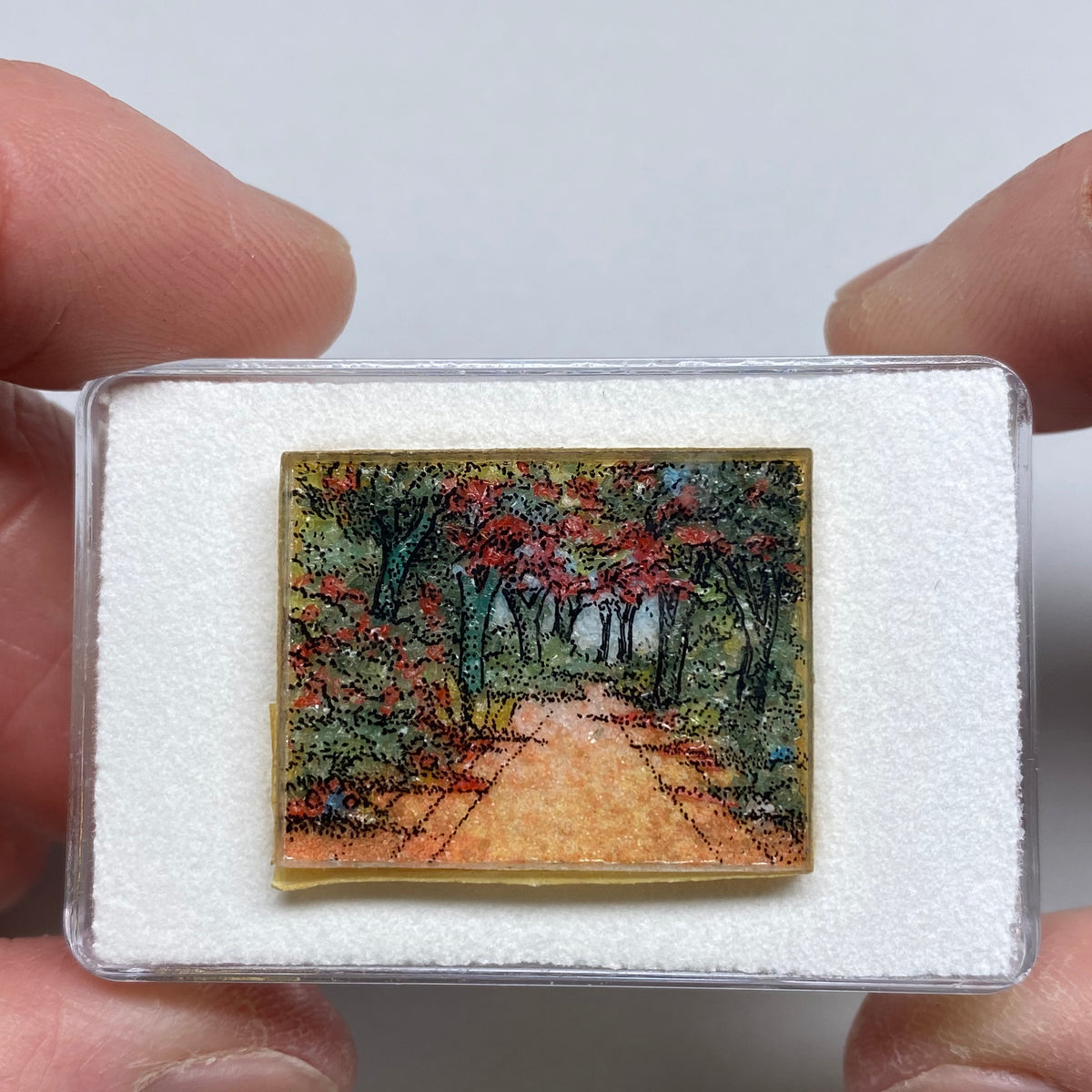 Vintage Gem Sand Painting – Garden Path Scene