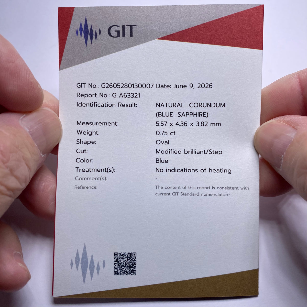 Blue Sapphire – Madagascar – GIT Certified Unheated