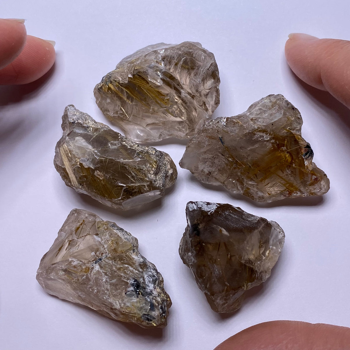 Golden Rutile in Quartz - Brazil