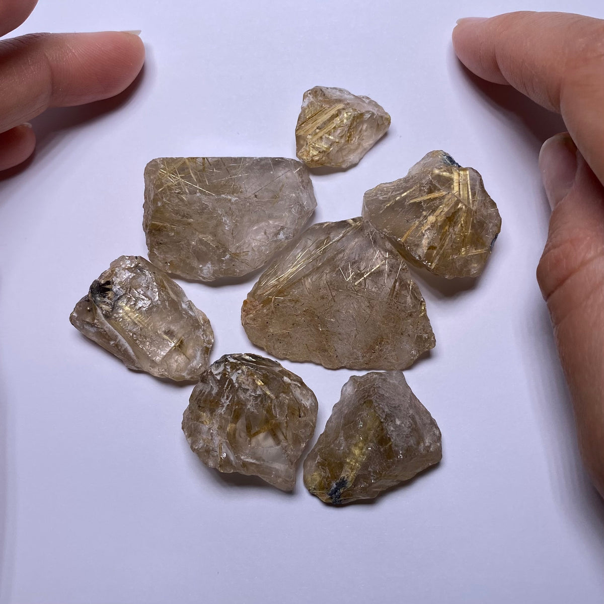 Golden Rutile in Quartz - Brazil