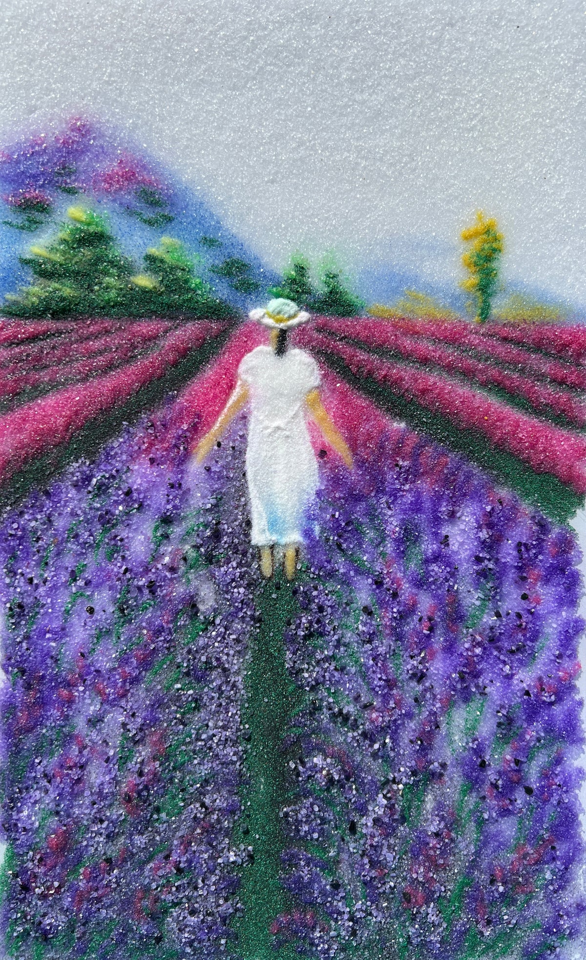 Gem Painting - Woman in Flower Field