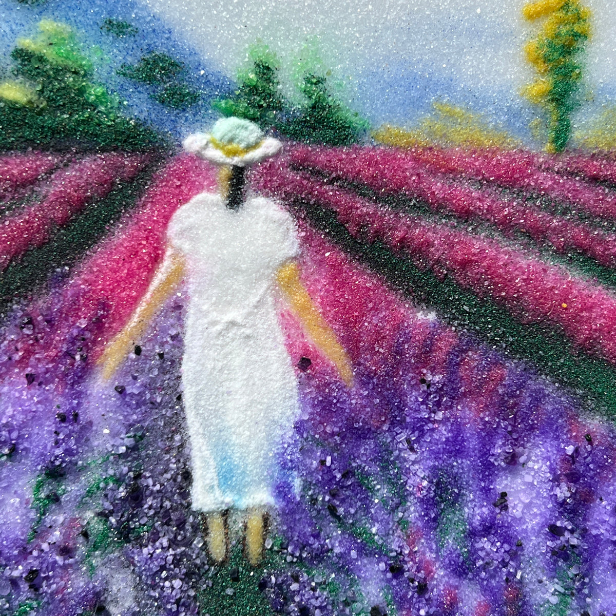Gem Painting - Woman in Flower Field