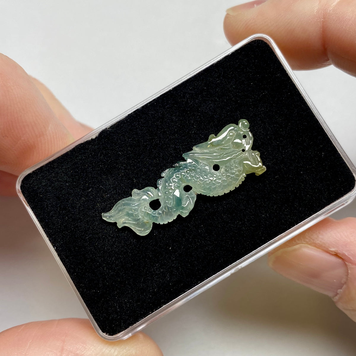 Jadeite Jade Dragon Carving - Burma