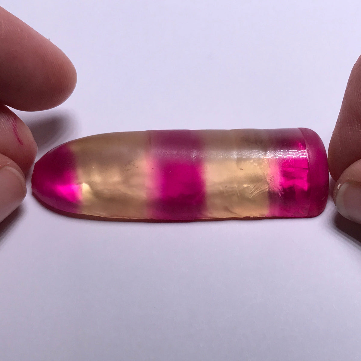 Red/Yellow Bi-Color Synthetic Corundum