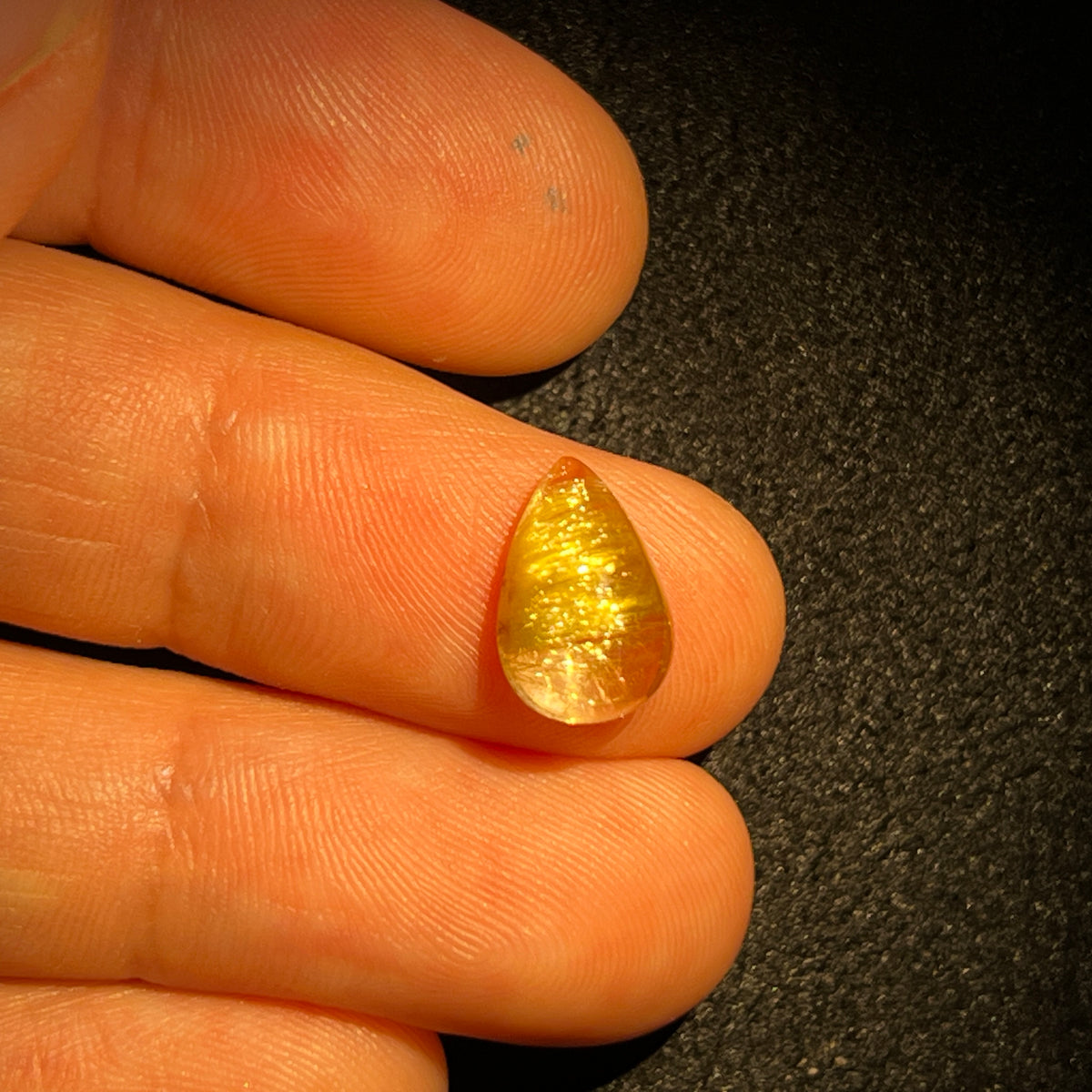 Rutilated Cat's-eye Quartz Cabochon