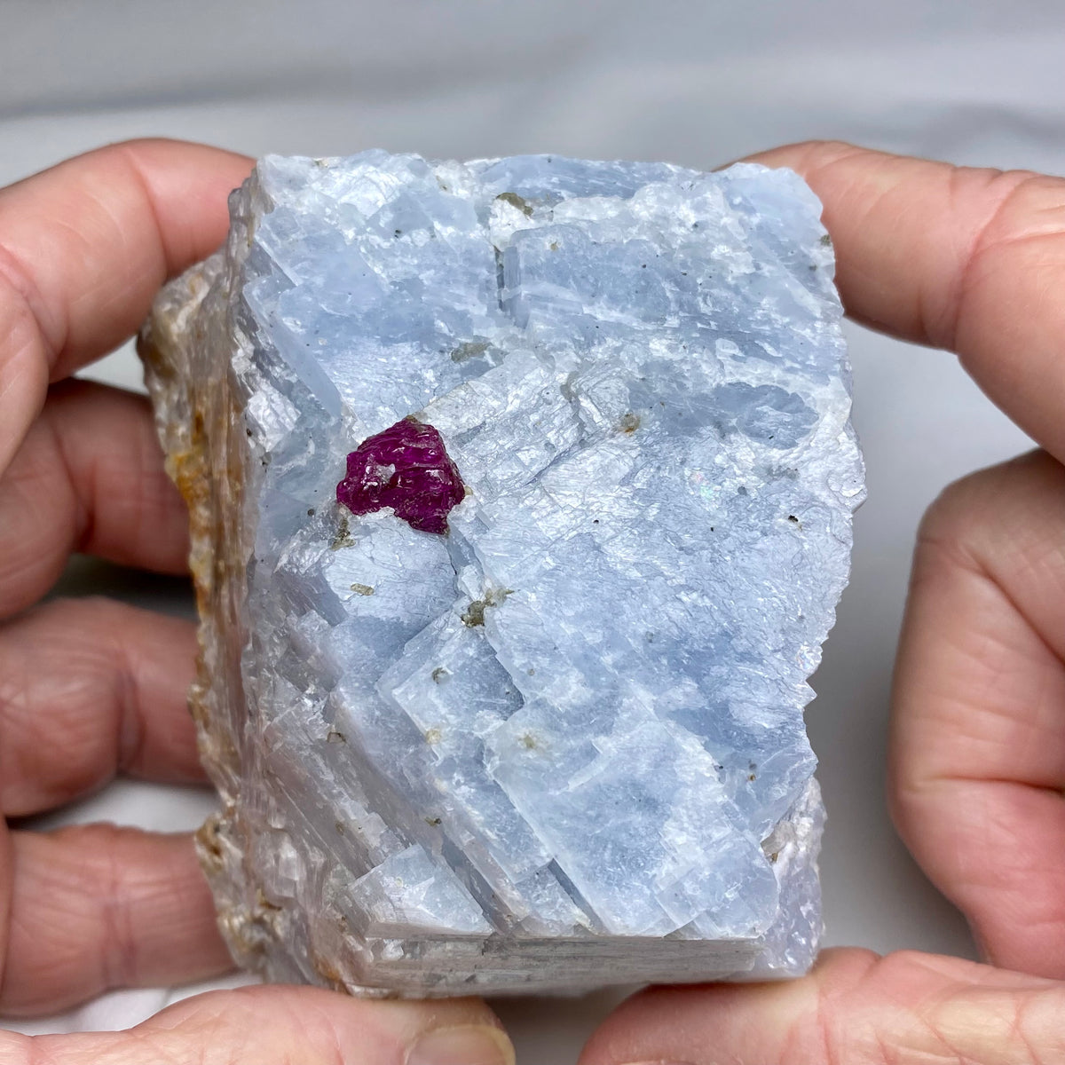 Ruby Crystal on Calcite – Mogok, Burma
